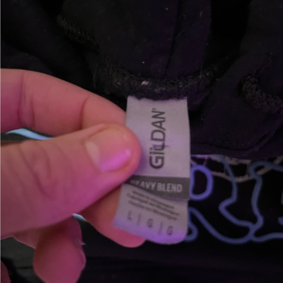 Mens Black Graphic Hoodie !!! - Picture 2 of 2